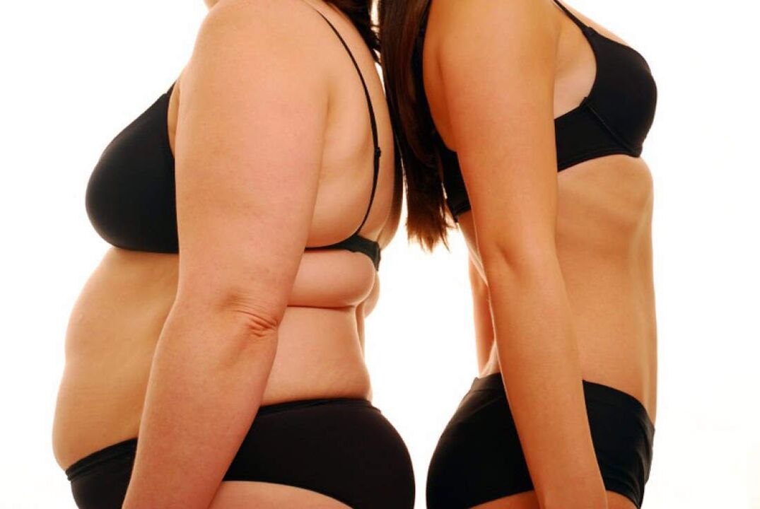 înainte și după pierderea în greutate