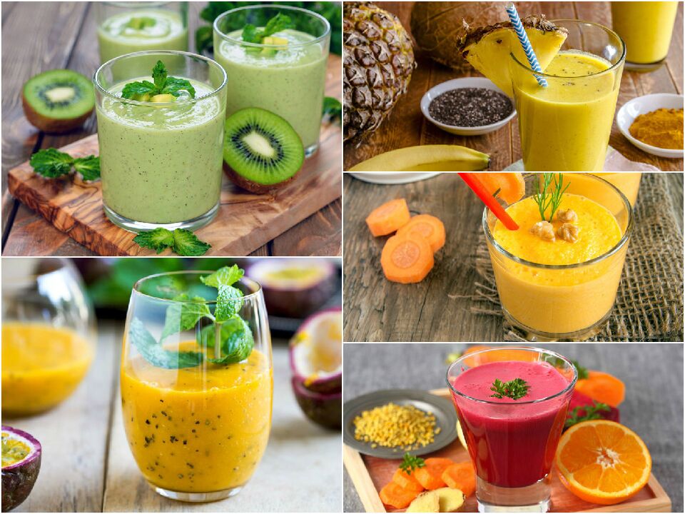 Smoothi-uri din legume și fructe în dieta de detoxifiere de 7 zile